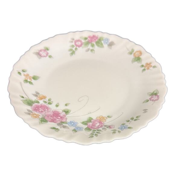 Arcopal France Rosalie 7” Salad Dessert Plates Set of 4 Pink Floral Vintage - Picture 4 of 6